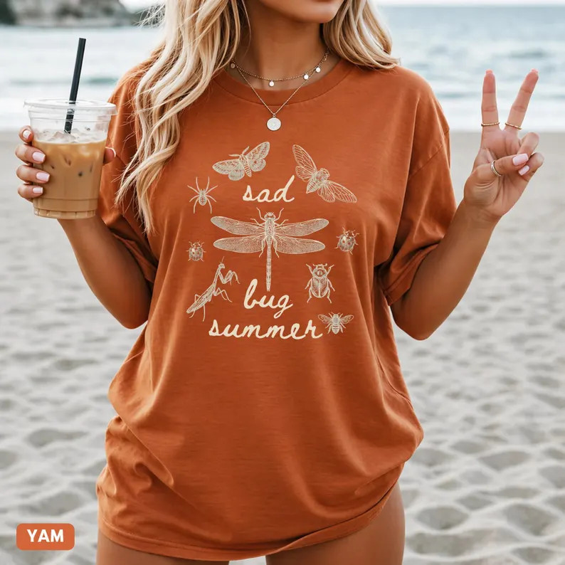 Retro Sad Bug Insect Summer Comfort Tee