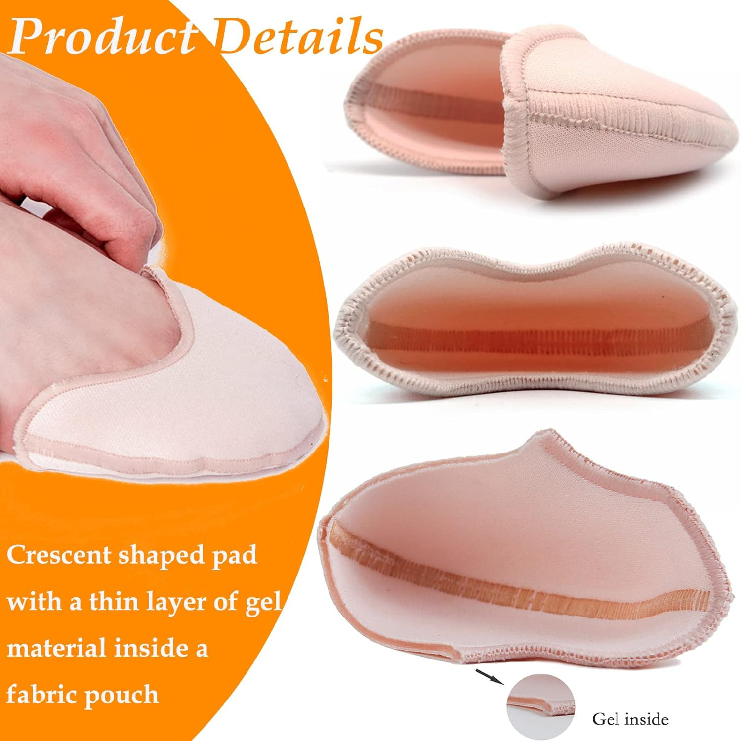 Ballet Dance Toe Pads Soft Gel Toe Covers Pointe Shoes High Heels Toe Caps for W