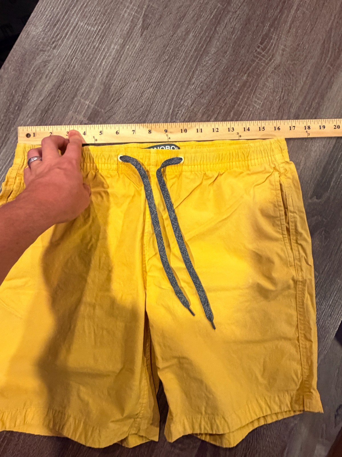 BONOBOS Anywhere 7″ Shorts E-Waist Hot Sun Yellow Drawstring Pull On Men’s M