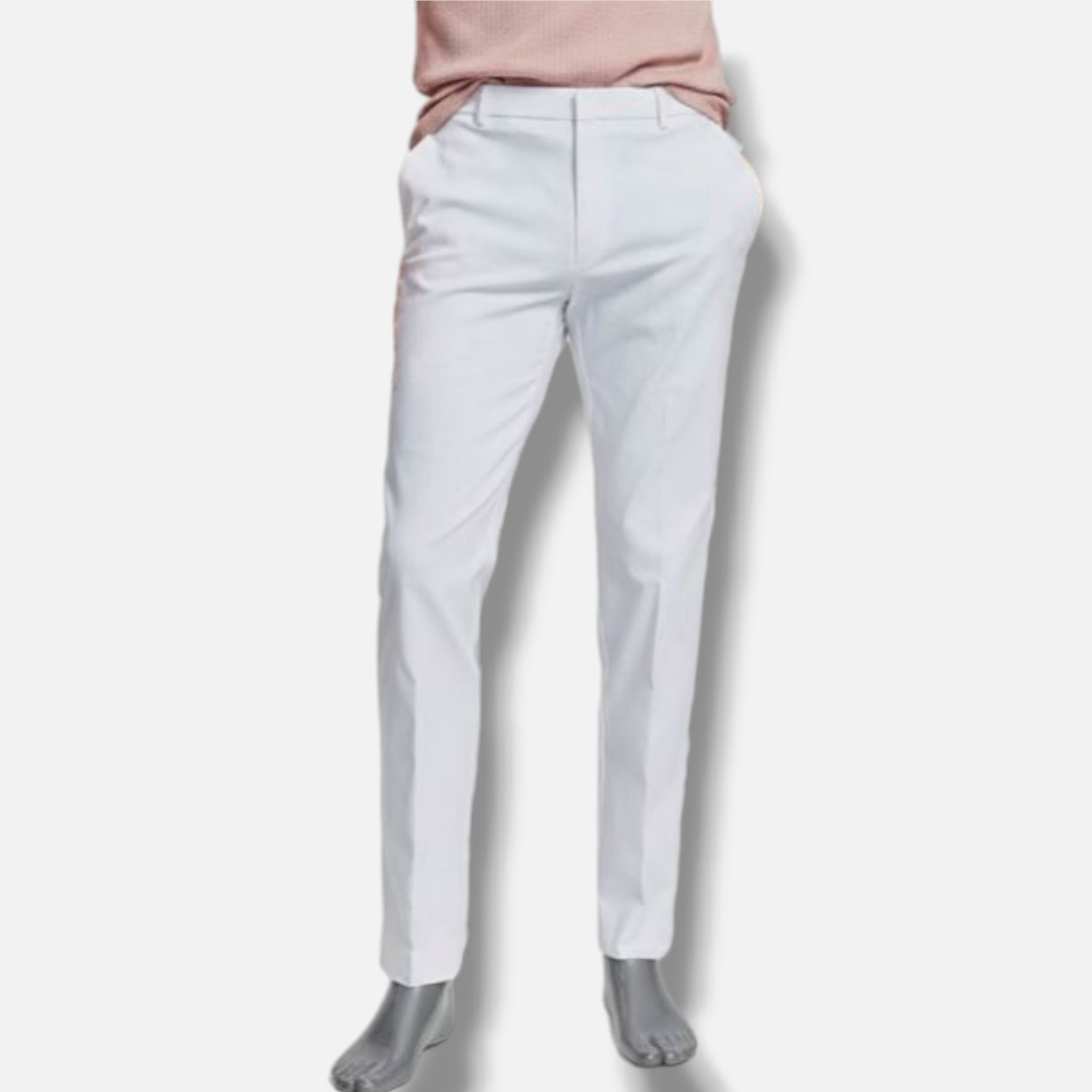 Tommy Hilfiger Men’s White Modern-Fit TH Flex Performance Pants Size 30W x 30L