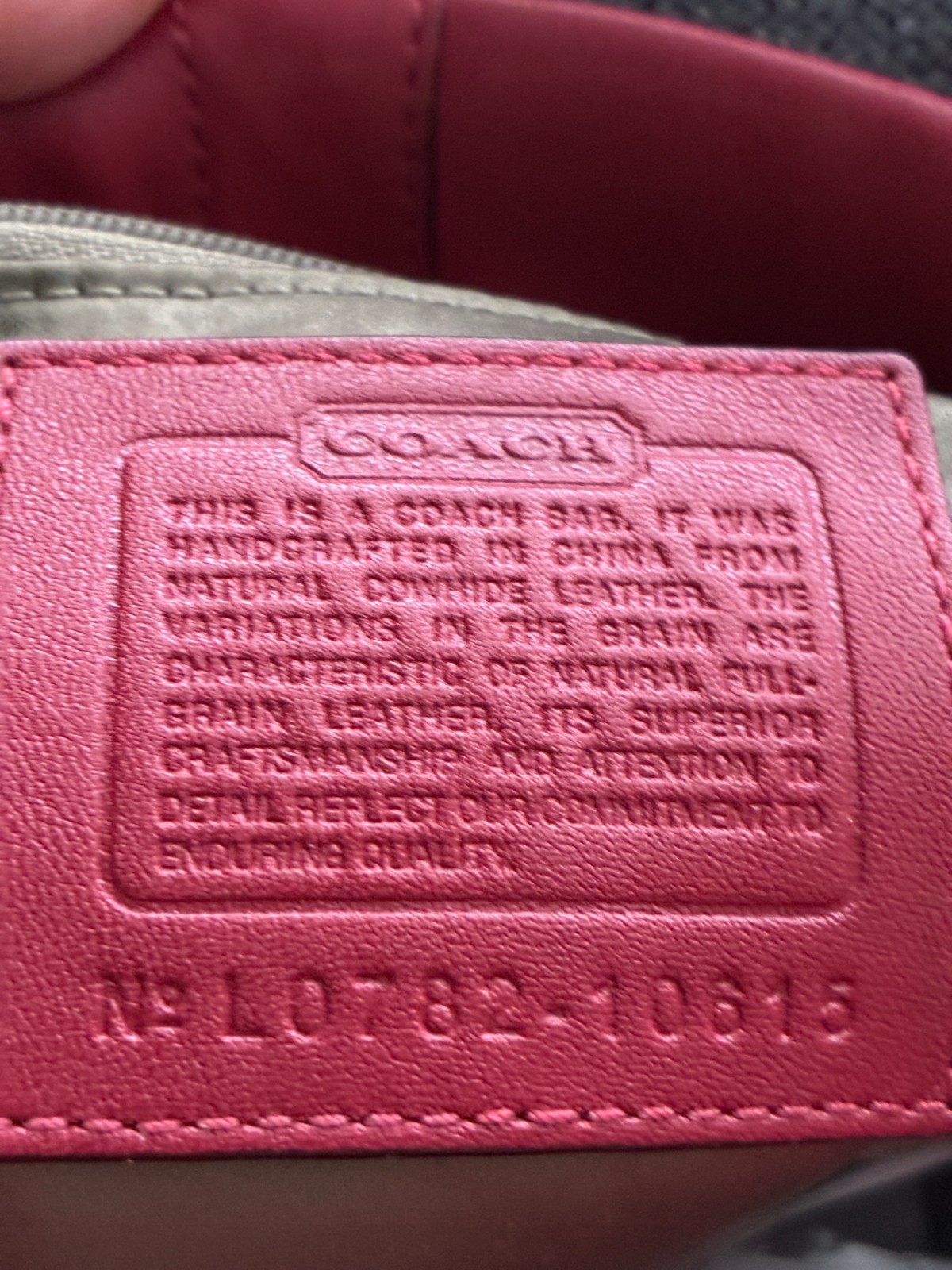 Coach Carly Satchel Purse Y2K Era Cherry Red Medium Size Bag with Stud Accents