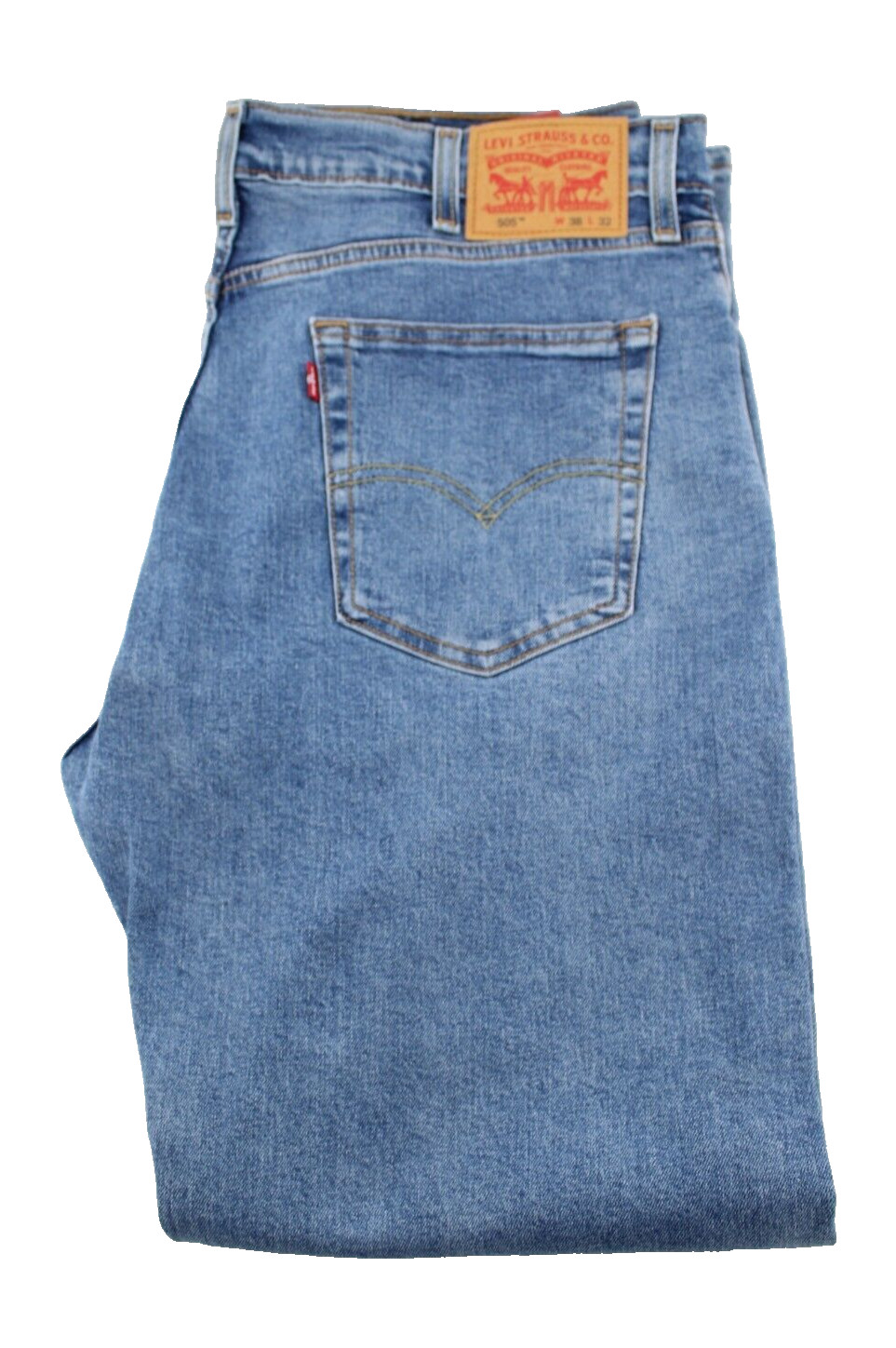 New LEVI’S 505 Regular Size 38 x 32 Medium Wash Room At Thigh Men Jeans MSRP $69