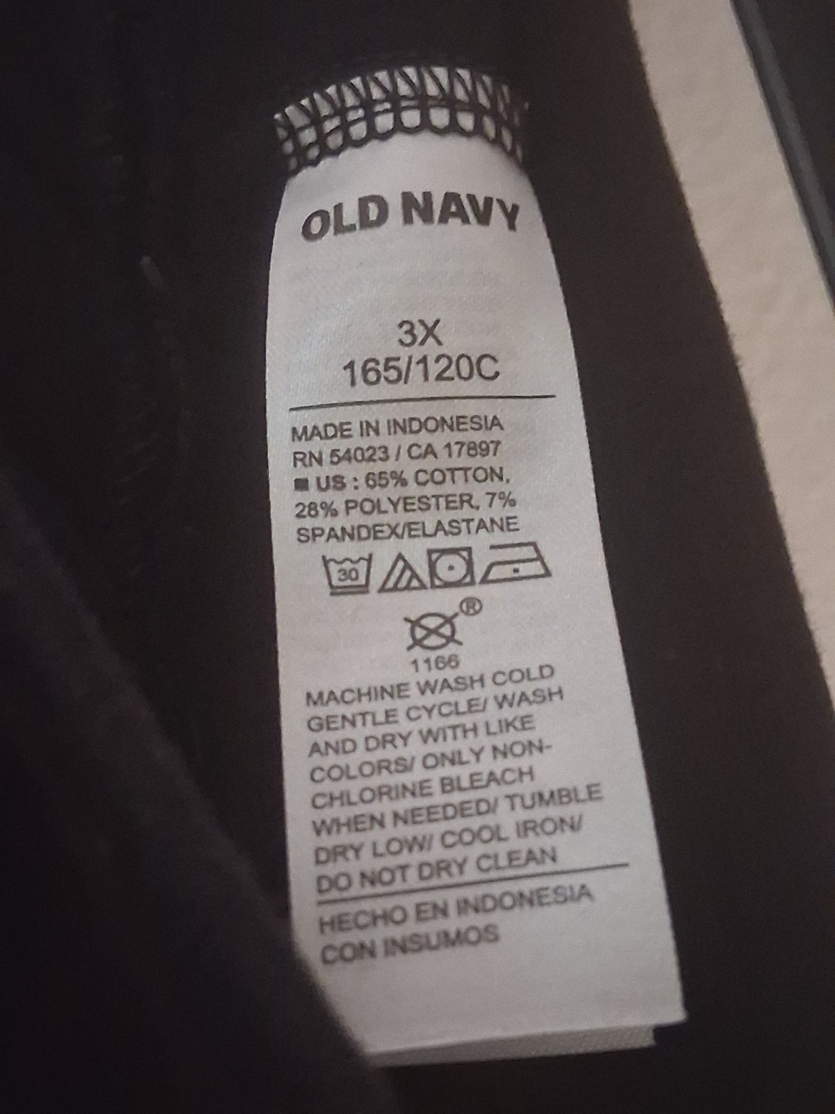 Old Navy Womens Plus Size Black High Waisted Fleece Lined Leggings Size 3X