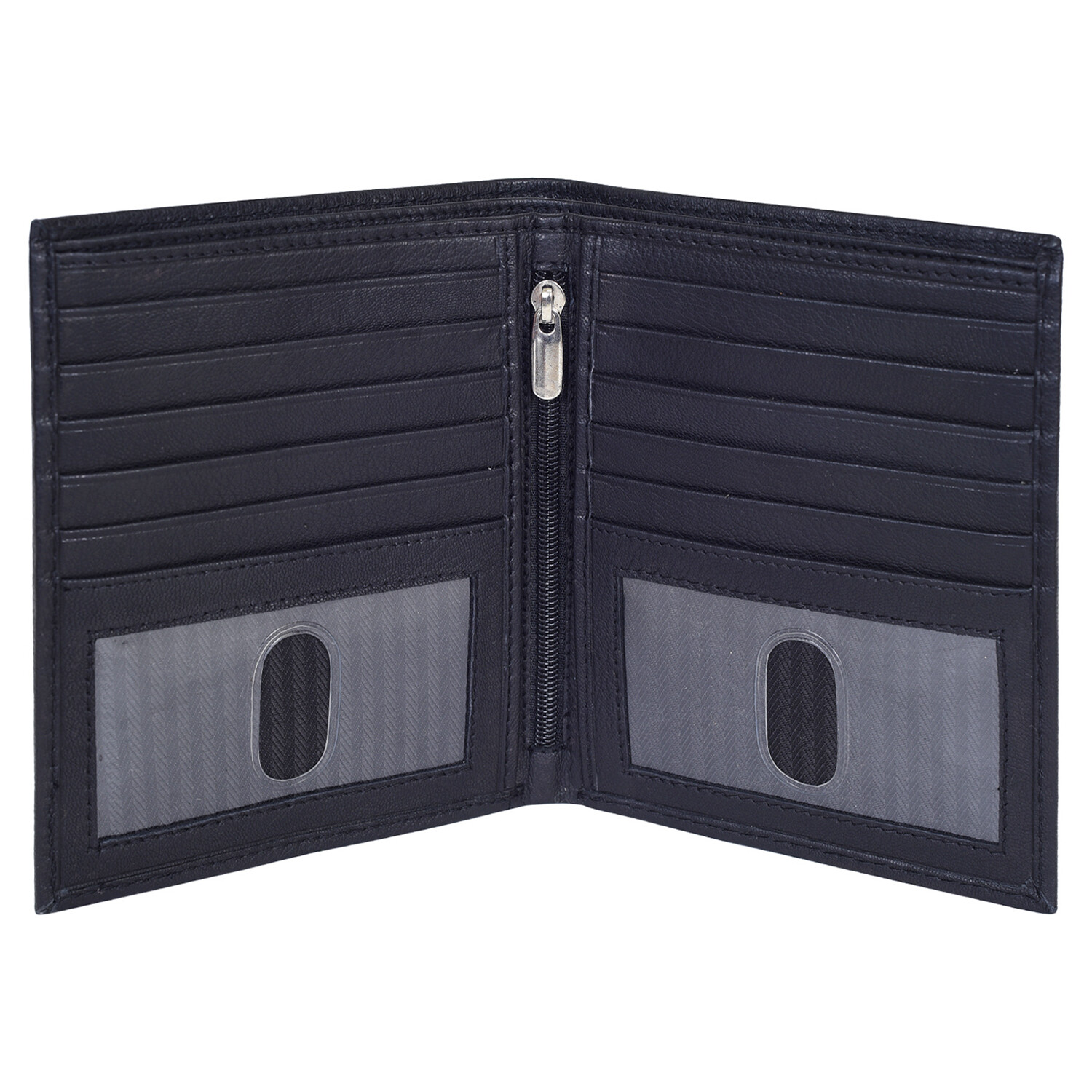Leatherboss Genuine Leather Men RFID Slim Hipster Credit Card Bifold Wallet