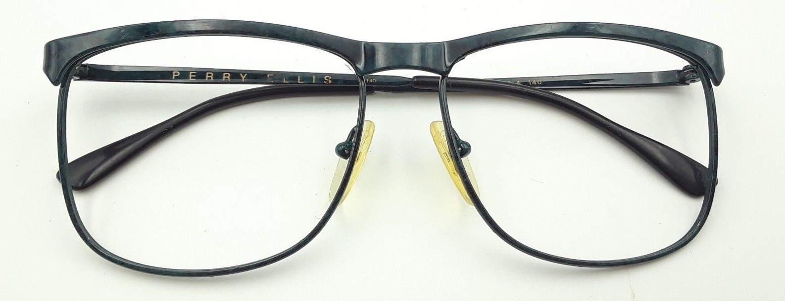 Vintage Perry Ellis PE36-4 Green Marble Square Brow Eyeglasses Sunglasses Frame