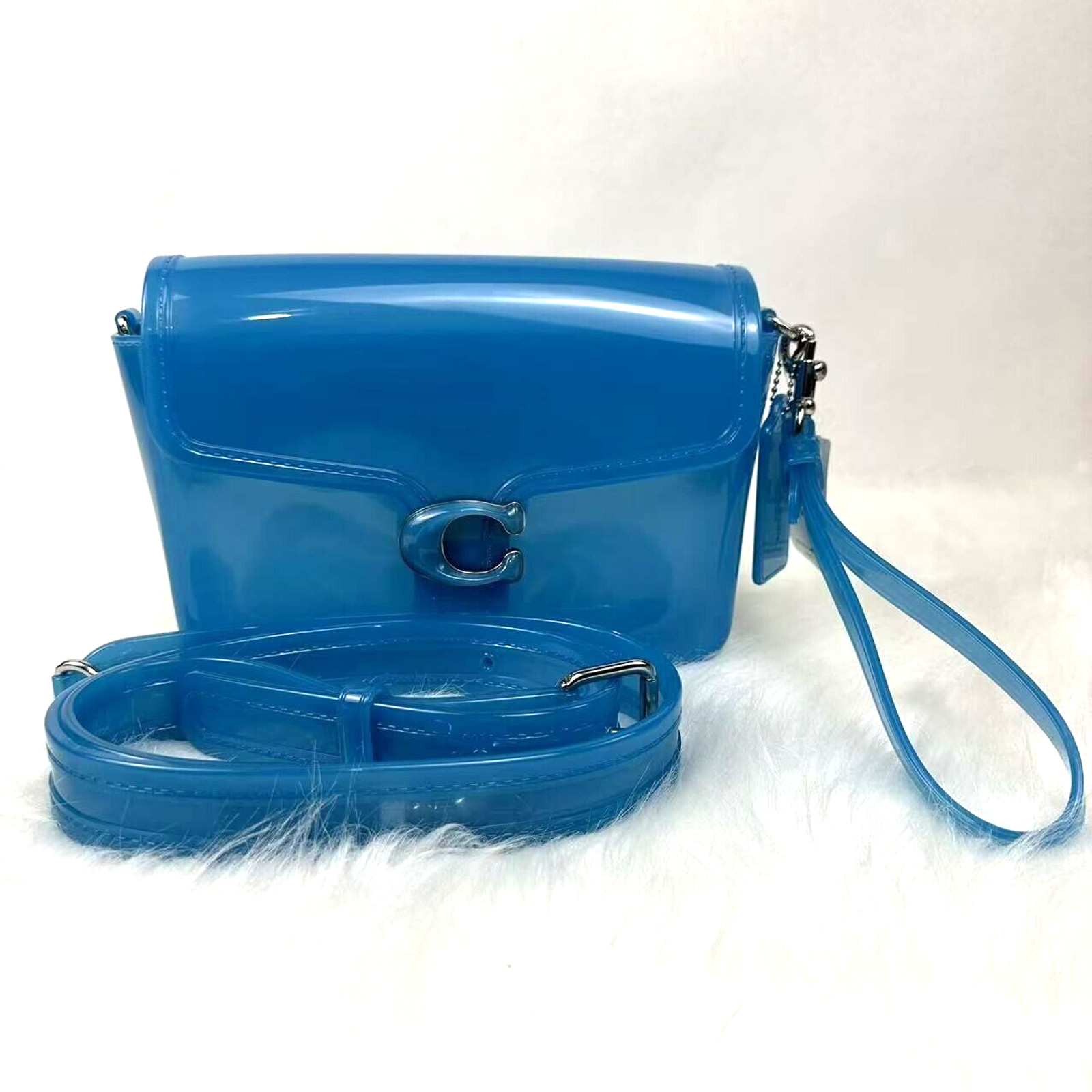 Coach Jelly Tabby Bag With 2-Way Crossbody & Wristlet In Blue CH748 NWT