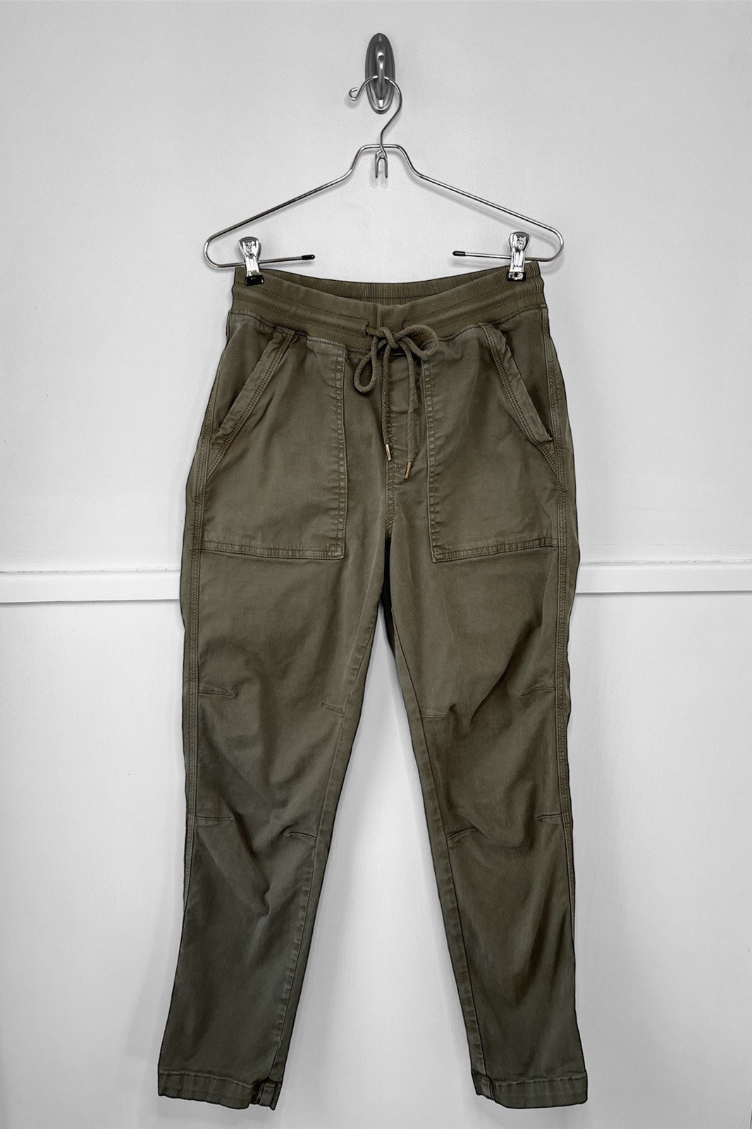 Faherty Traveler Womens Pull-On Drawstring Cargo Pants Dark Olive XS Outdoor