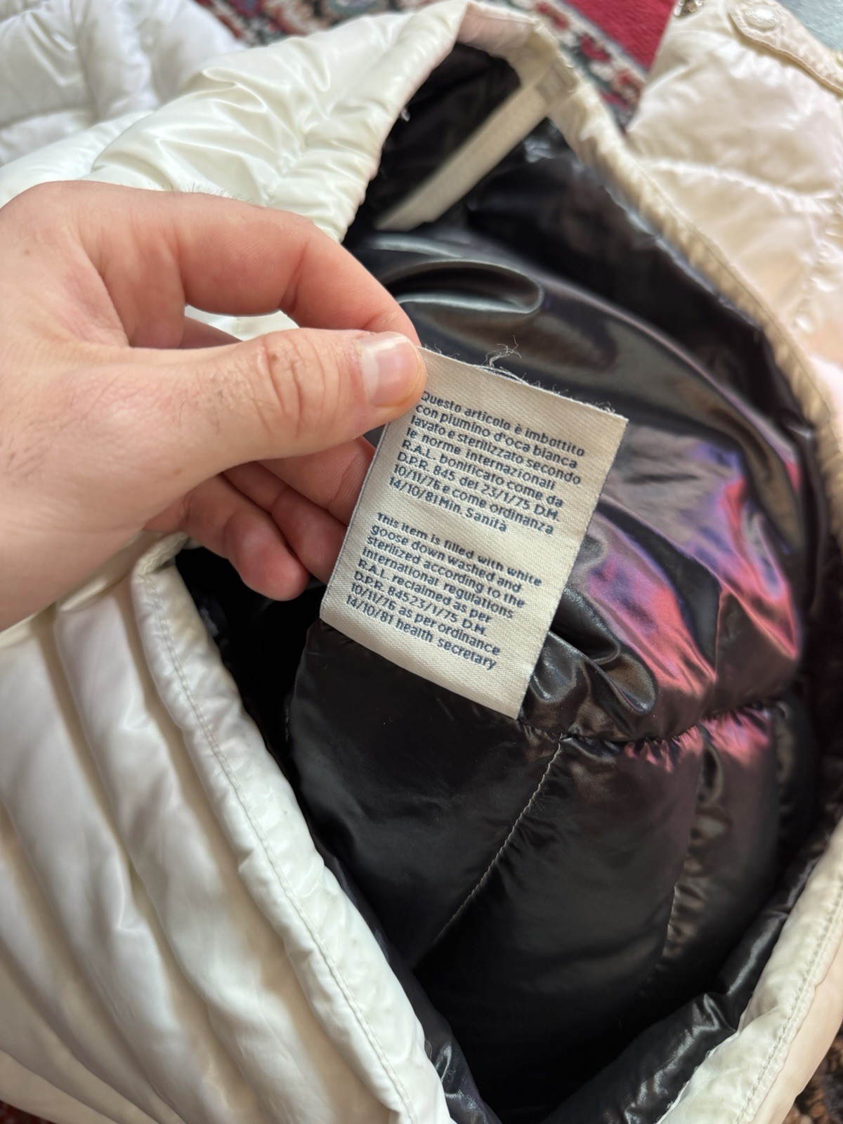 Moncler Galion Down Puffer Jacket White Size 3 Used