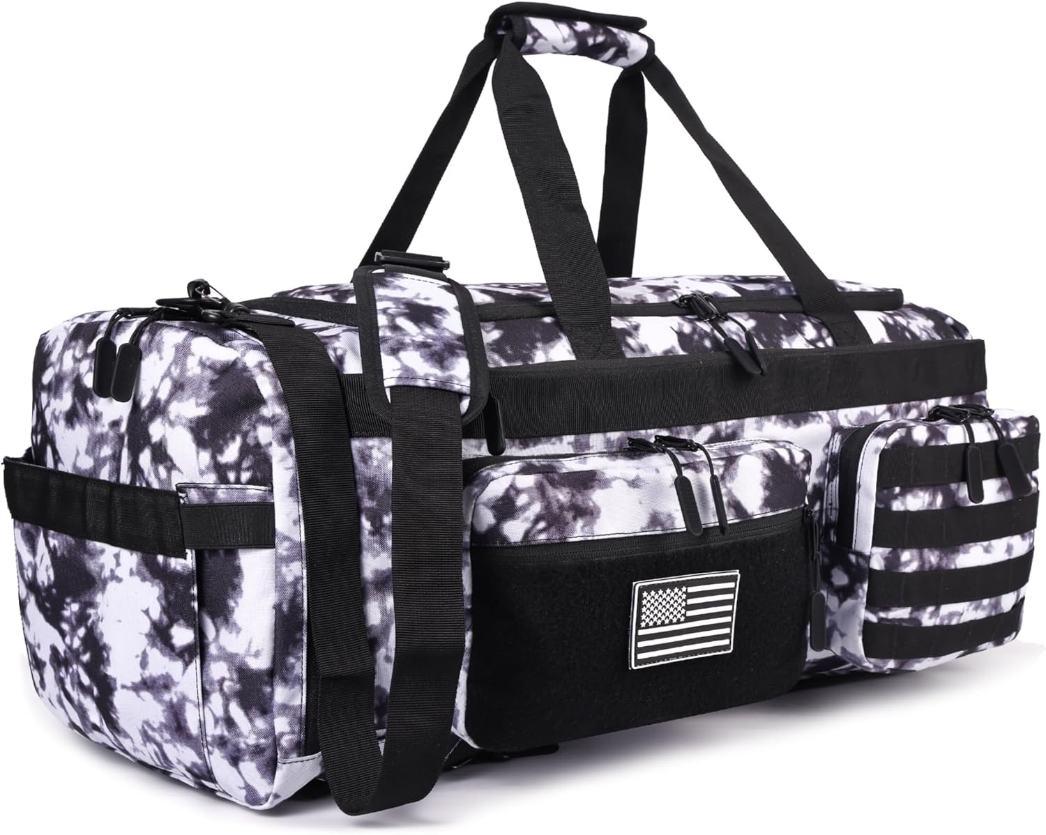 50L Tactical 3-in-1 Gym Duffle Backpack Laptop Shoe Compartment Travel Bag Black