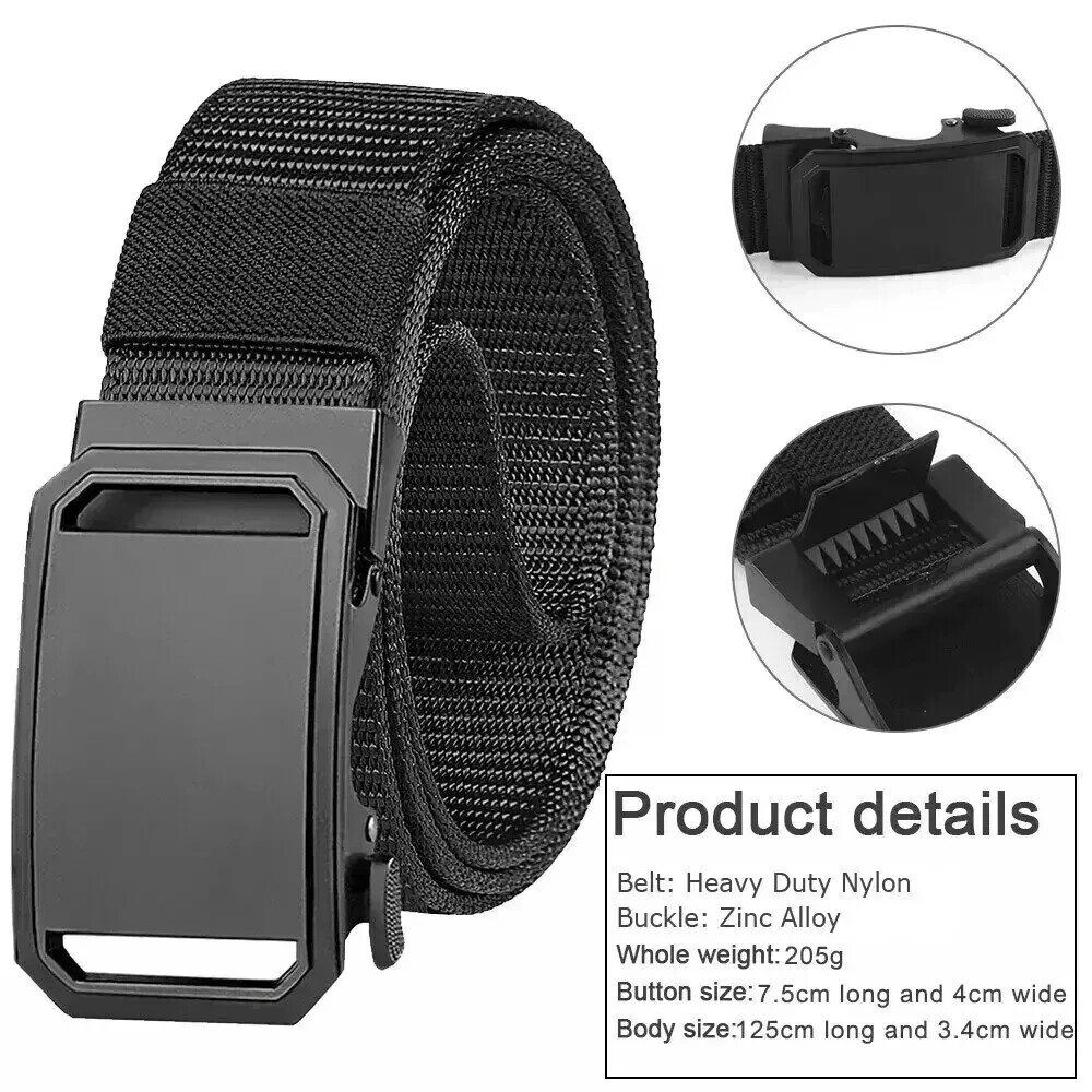 Men’s Military Tactical Belt Adjustable Buckle Gun Belt Quick Release Nylon Belt