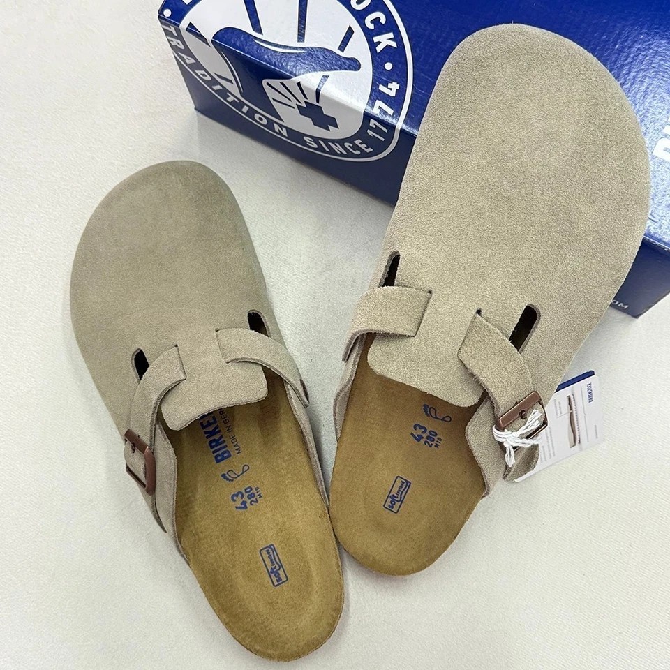 Birkenstock Boston Taupe Soft Footbed Clogs Women’s shoes
