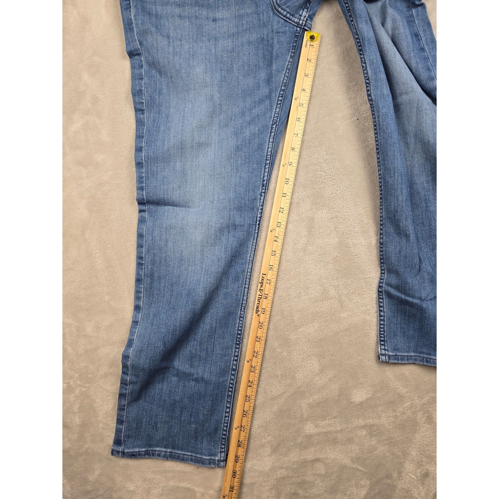 Calvin Klein Jeans Mens 34×30 Blue Straight Leg Denim Pants Stretch