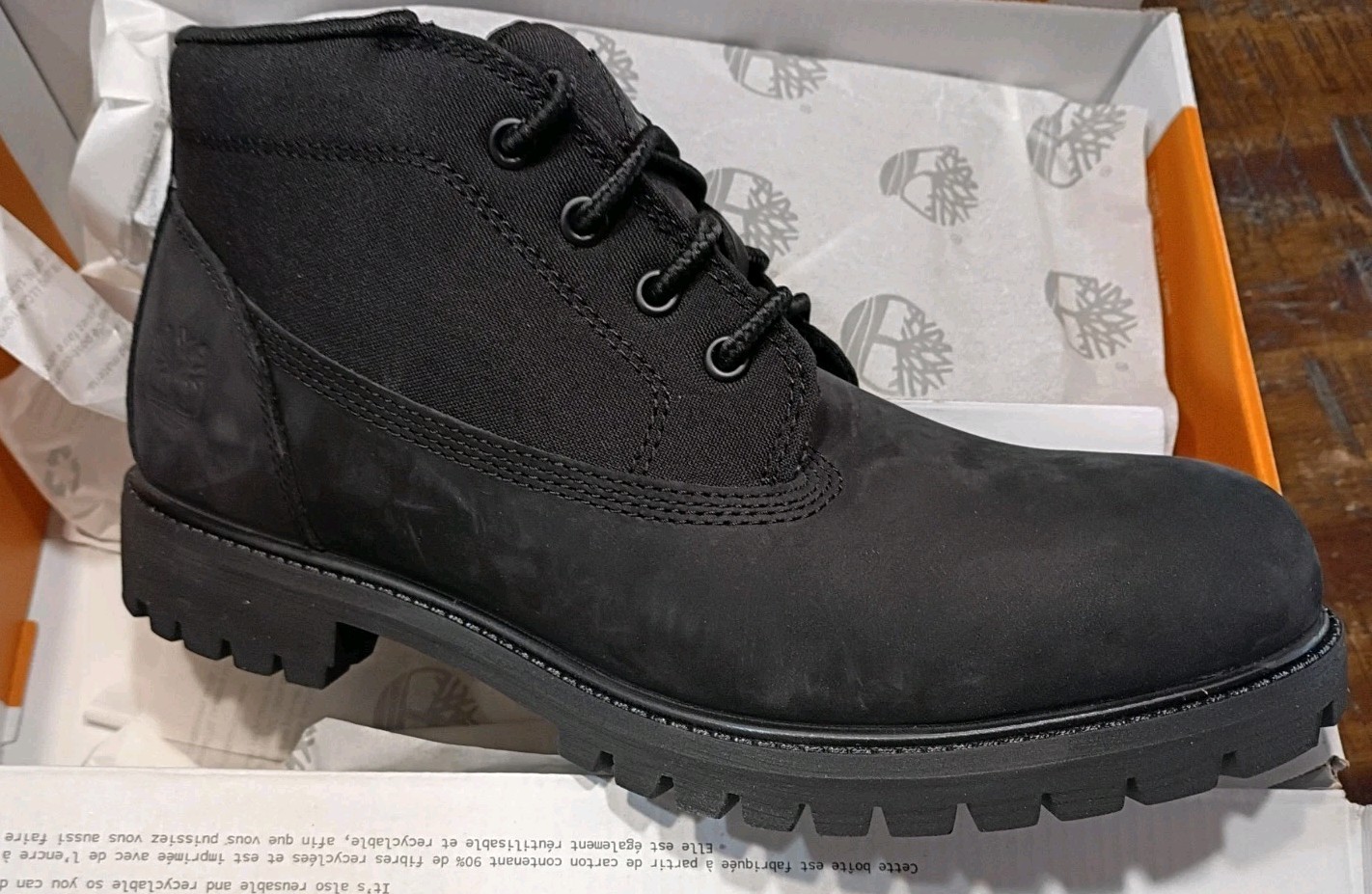 Mens Timberland Heritage Premium Mid Lace Chukka Boot Sz 11.0 Black Brand New 🎁