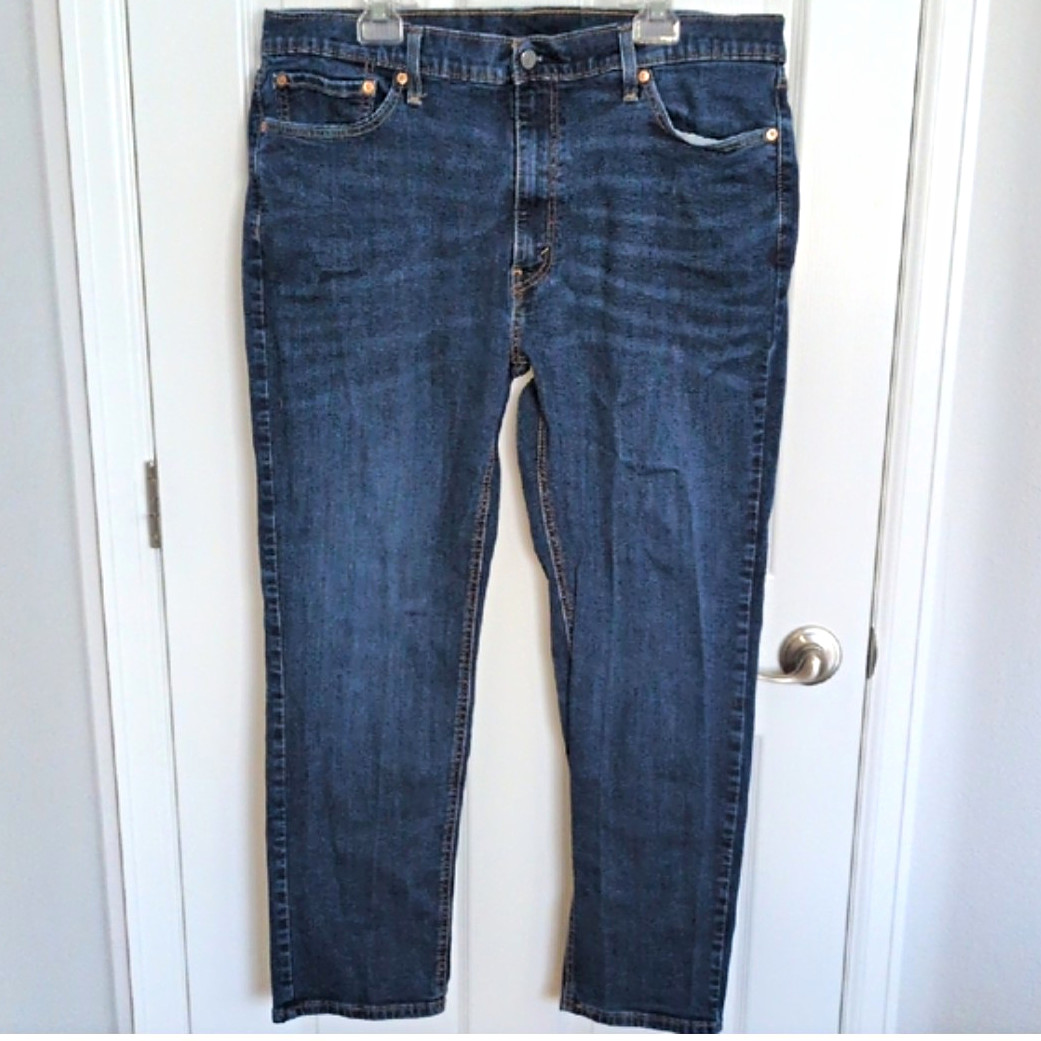 Levi’s Men’s Denim Jeans Dark Wash Slim Fit Tapered Stretch 5-Pocket W40 L32