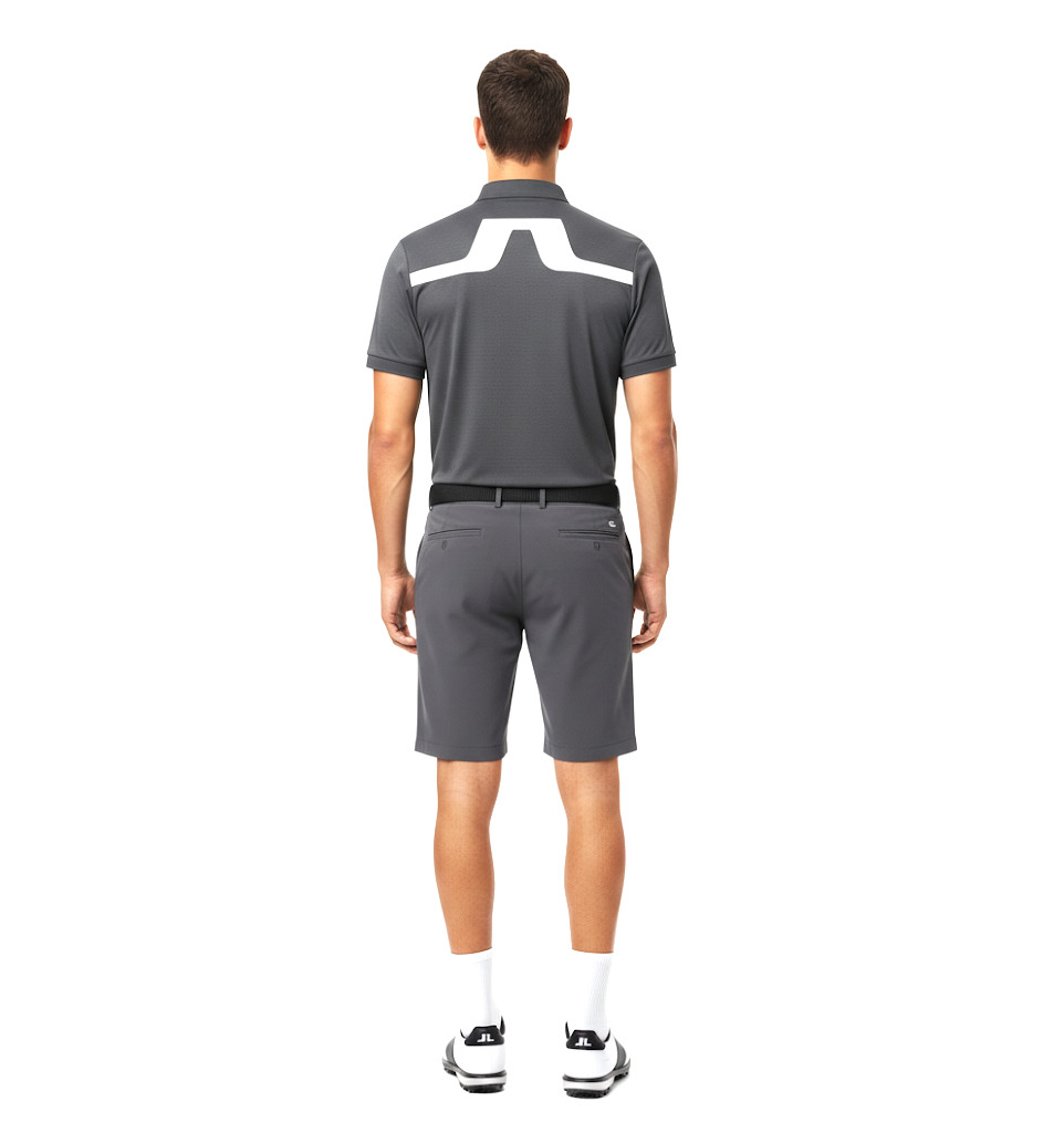 J. Lindeberg Men’s KV Regular Fit Polo Golf Shirt in Volcanic Ash, Size LG & XL