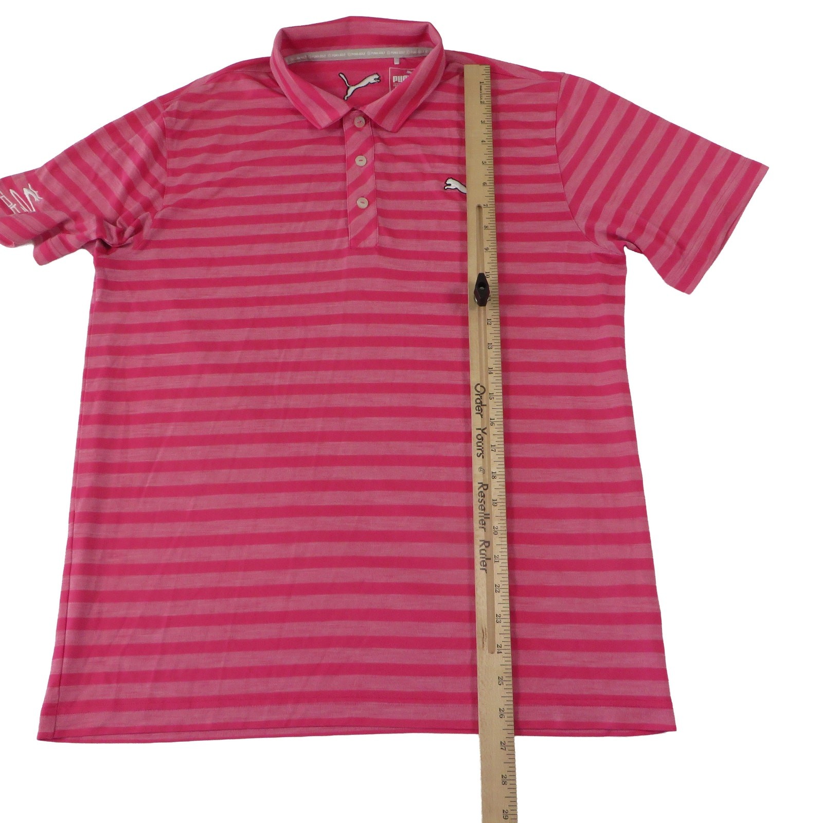 PUMA Cobra Tour Performance Stretch Striped Golf Polo Shirt Men’s Medium
