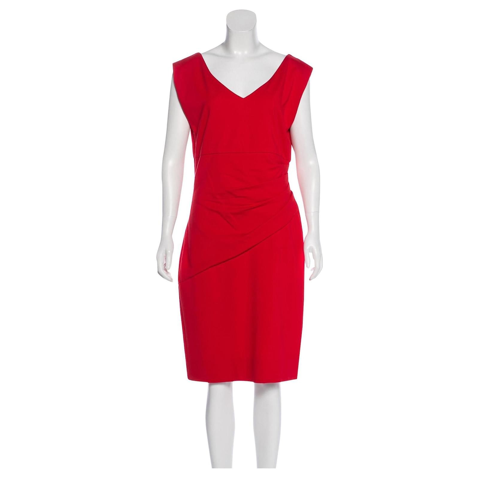 Diane von Furstenberg red Bevin Dress from viscose blend US 10 UK 14