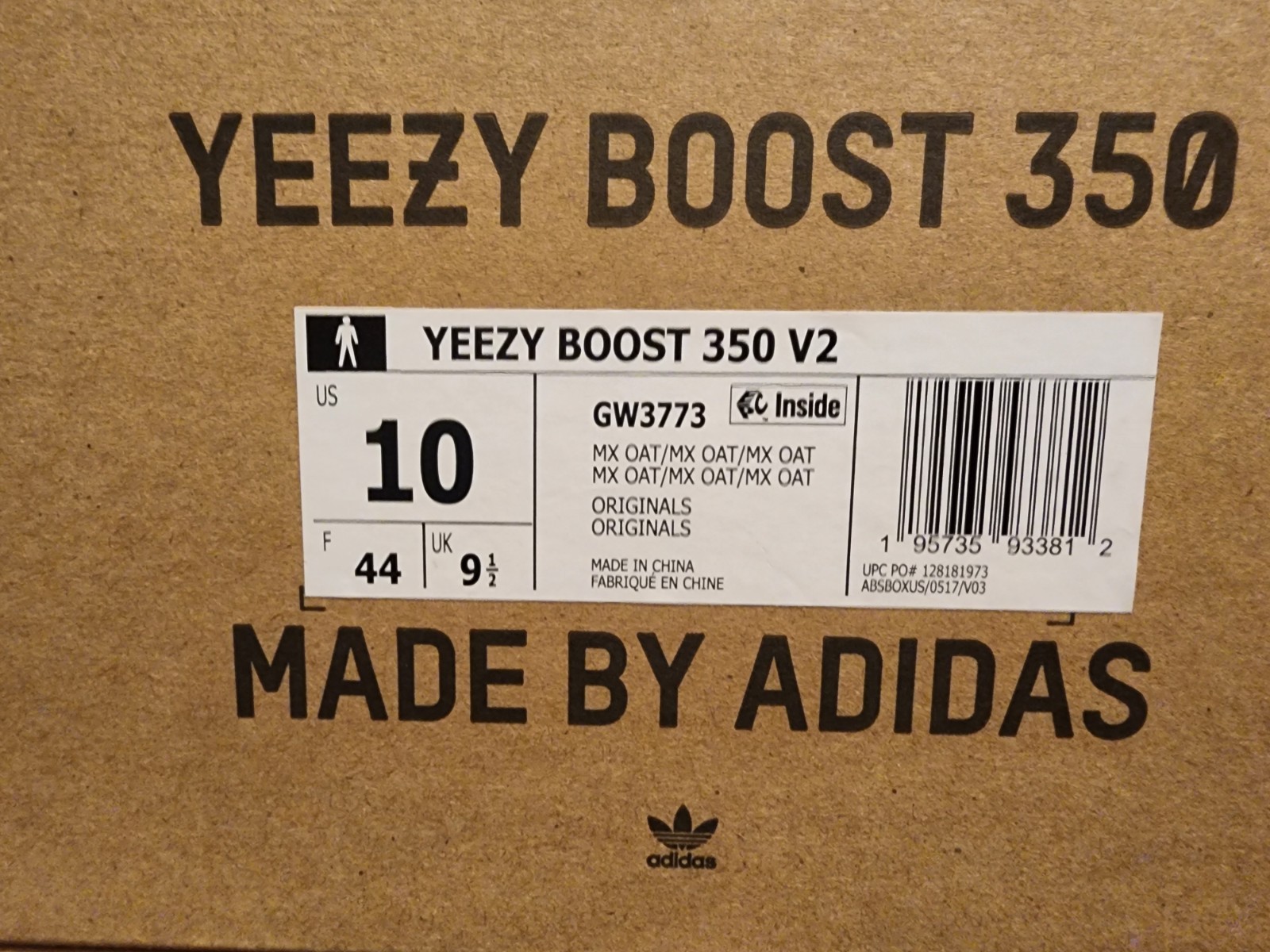 adidas Yeezy Boost 350 V2 Men’s Size 10 ‘MX Oat’