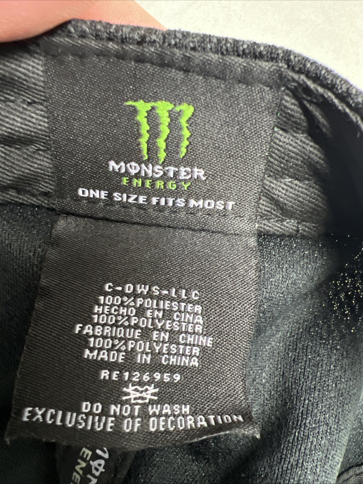 Monster Energy Diamond SnapBack Hat Black/Green Stitch
