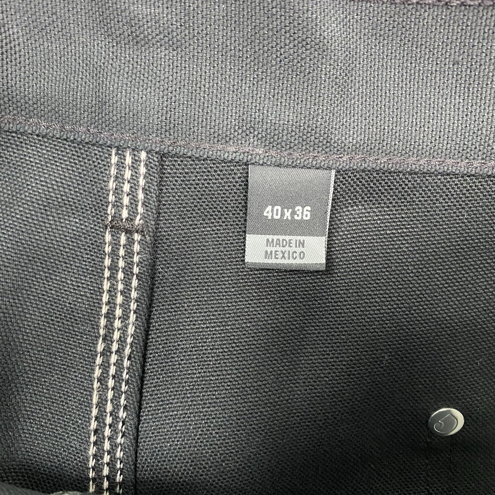 Carhartt Pants Mens 40×36 Black Double Knee Duck Canvas B01 BLK Irregular