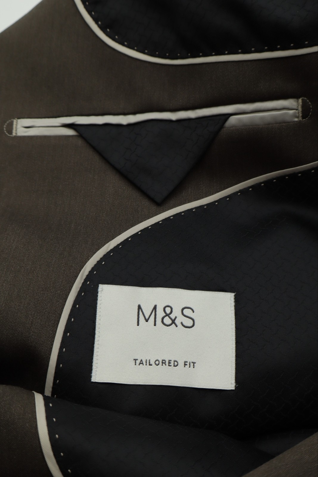 Marks & Spencer Men’s Blazer Size 42 Mole Brown Lined Pockets Button New