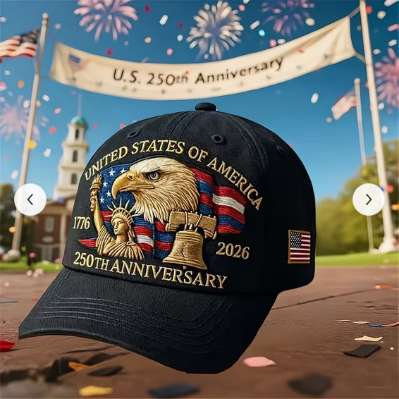 America 250th Anniversary Baseball Cap 1776–2026 Your Choice Of 5 Colors