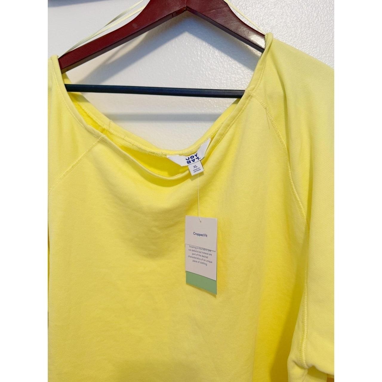 Joylab after shoulder, bright, yellow woman sweater lounge size extra large