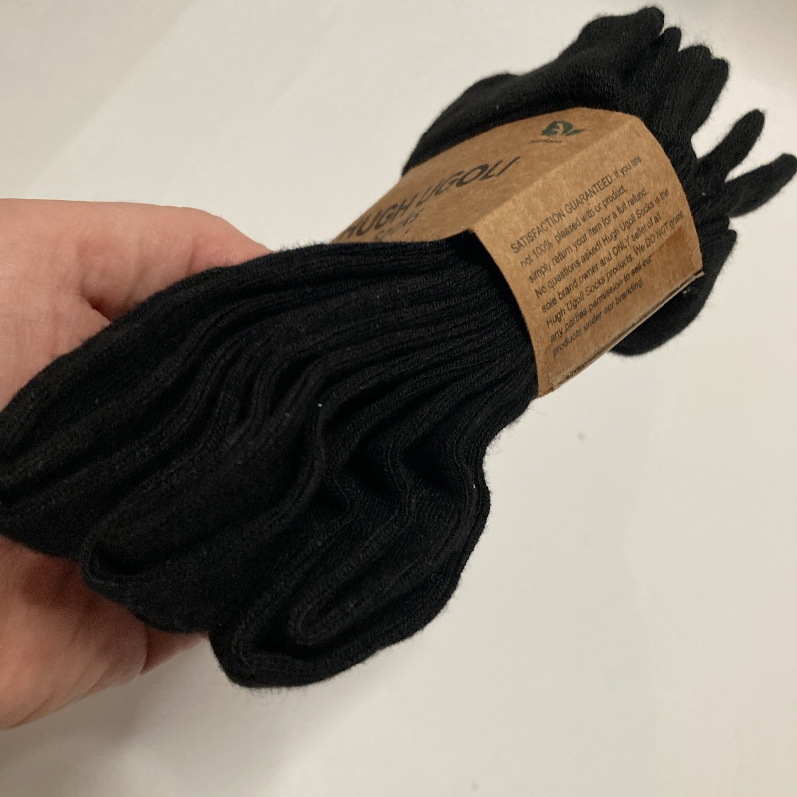 Hugh Ugoli Black Bamboo 3-Pack Crew Socks Women’s Size 6 – 9