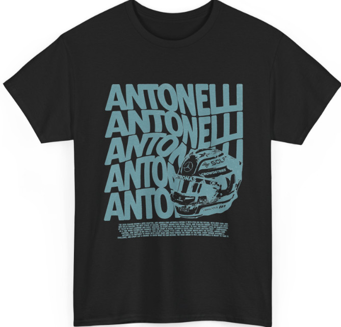 Kimi Antonelli Vintage F1 Shirt, Formula 1 Racing Graphic T-shirt