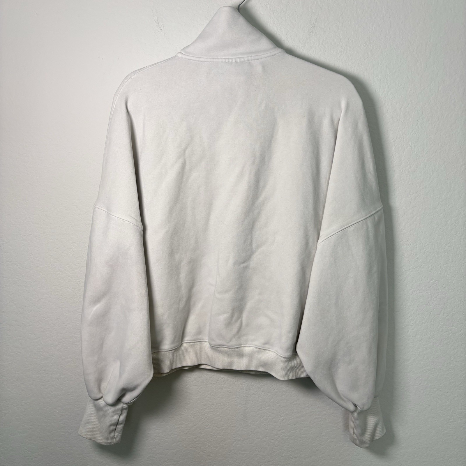 Popflex Ooey Gooey Half Zip Sweater Almond Milk White Small/Medium Loungewear