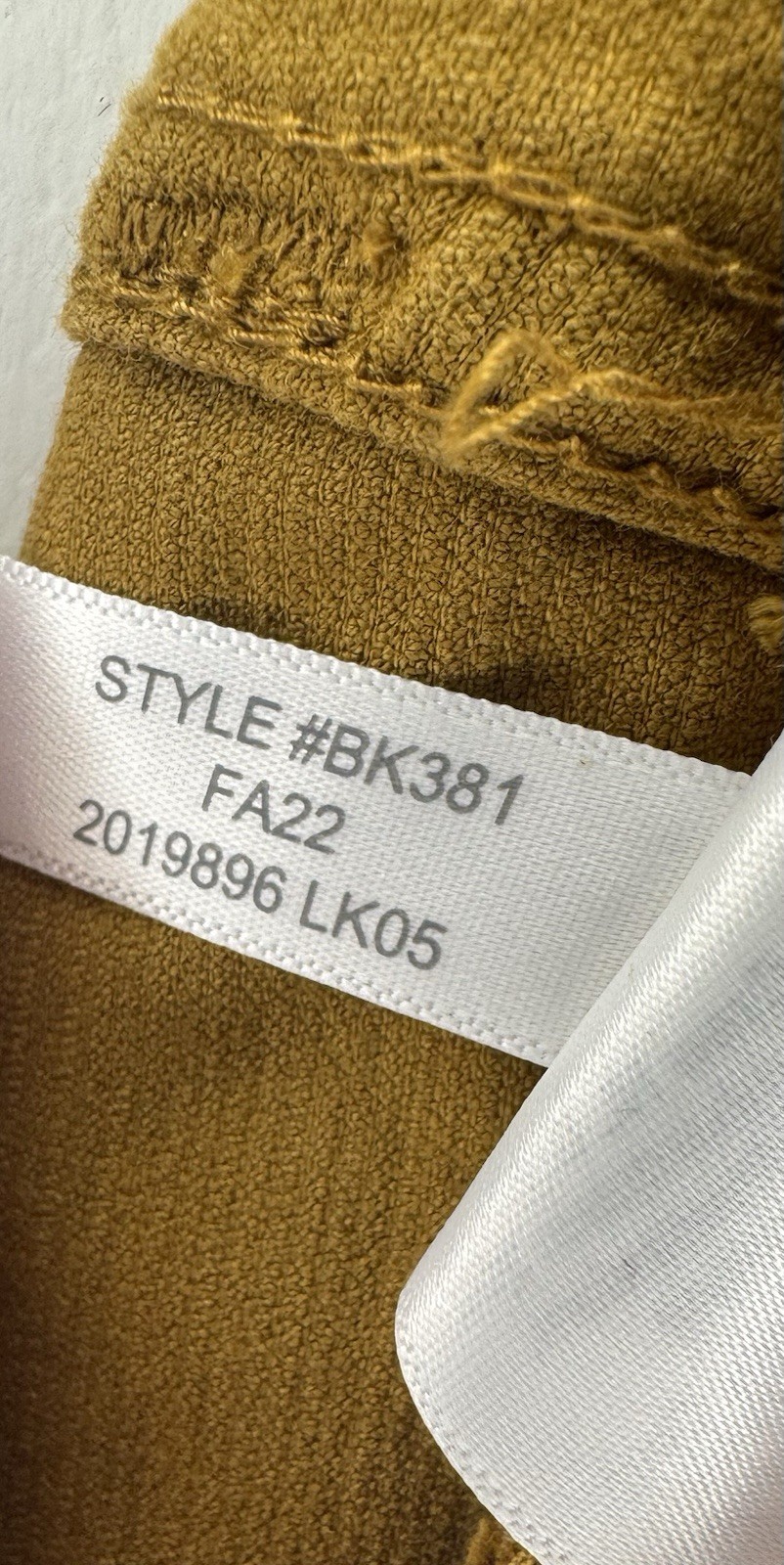 J.Crew Factory Womens 28 Corduroy Pants Mustard Brown Mid Rise Skinny BK381