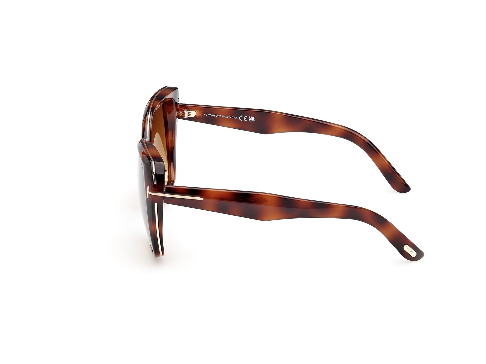 Tom Ford FT1223 53F Plum injected Blonde Havana Grad Brown 58mm Women Sunglasses