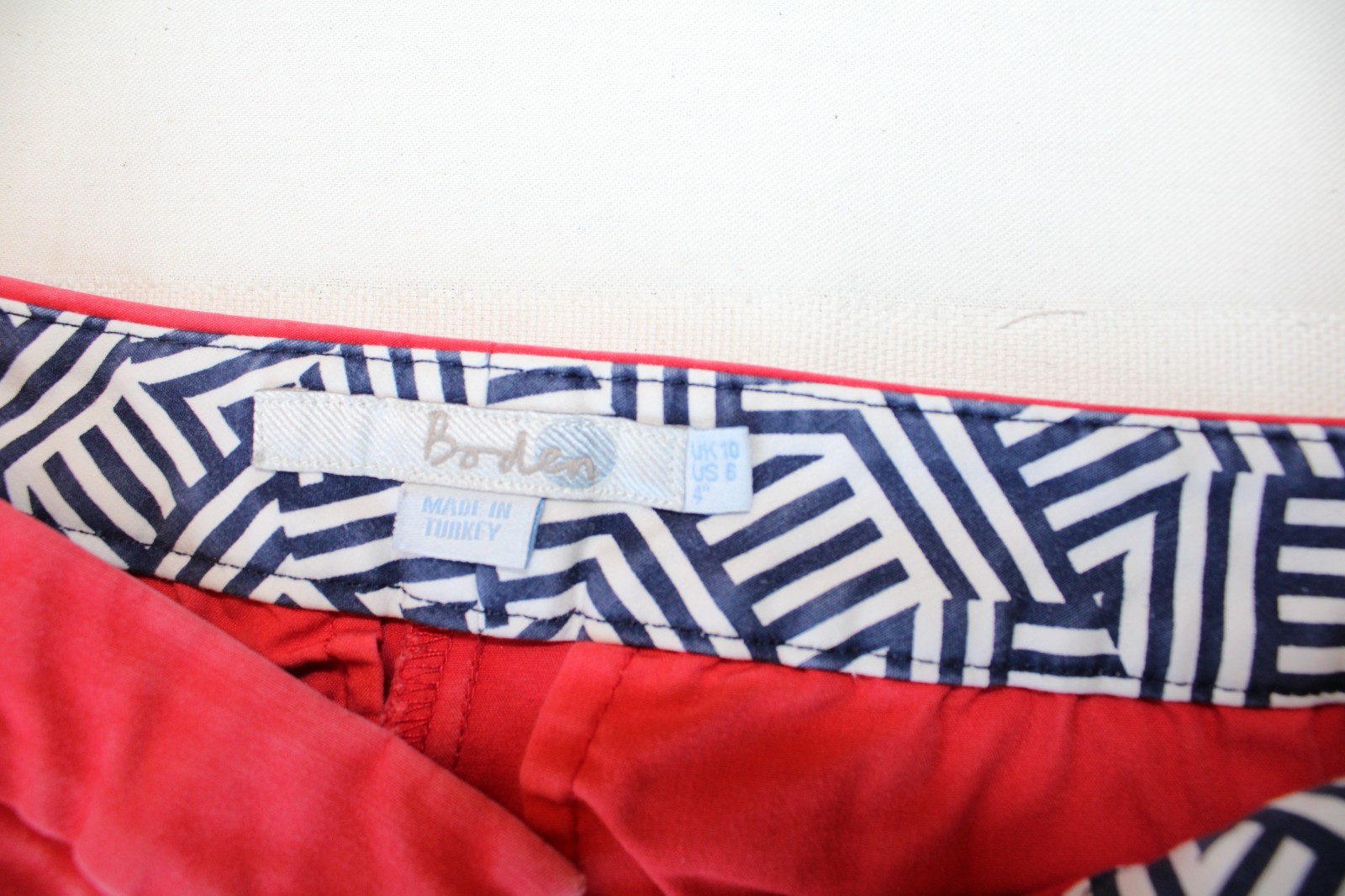 Boden Richmond Red Stretch Cotton Shorts Size US 6 – 4″ Inseam