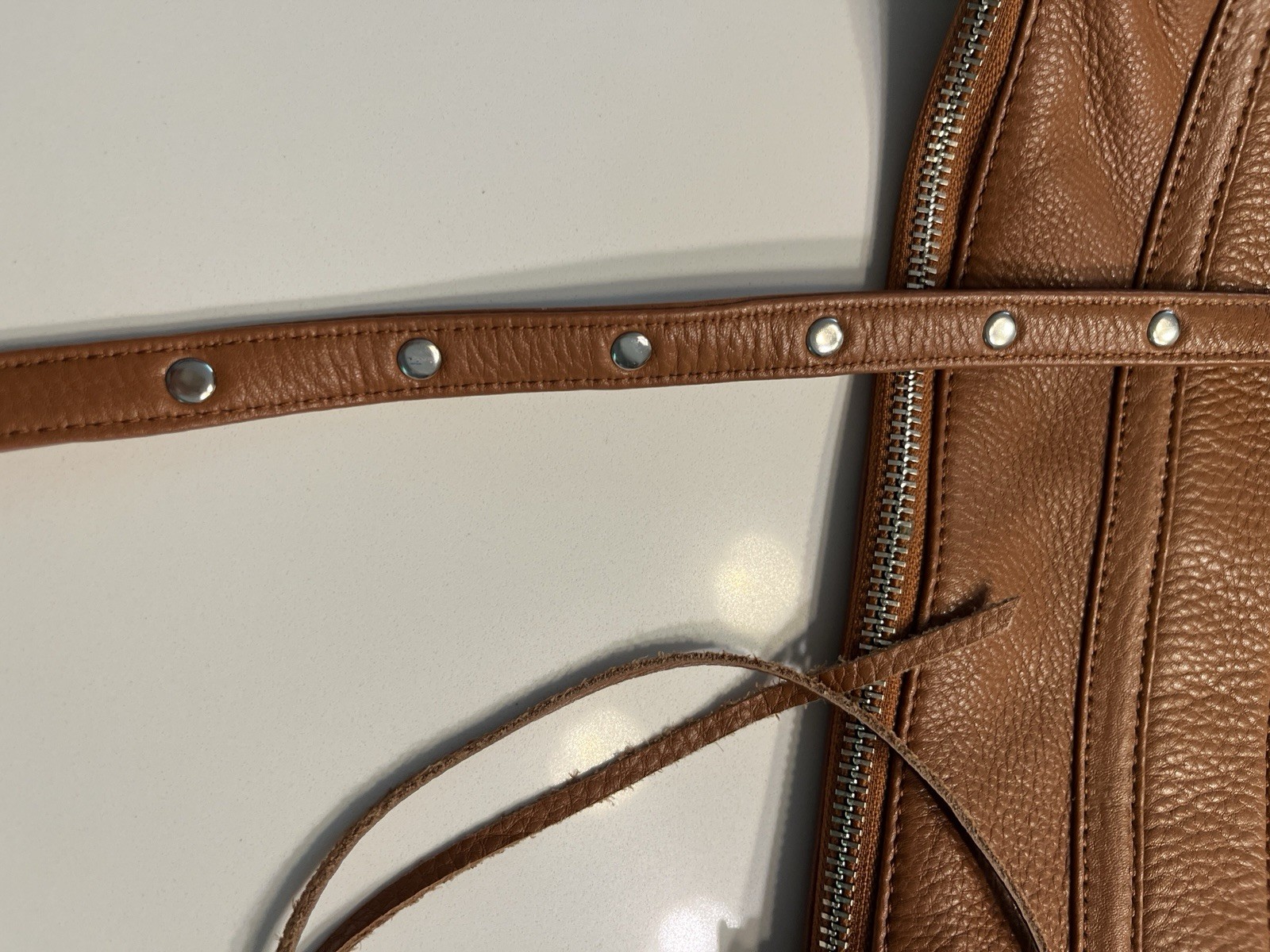 Rebecca Minkoff… Mac Brown/Cognac Crossbody Handbag… Silver Hardware… EUC
