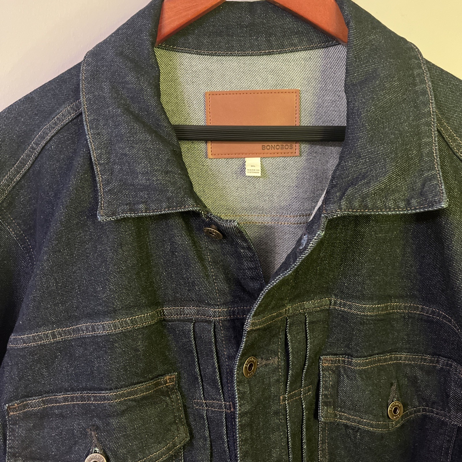 Bonobos Denim Jacket Mens Size XL Dark Wash The Jean Gramercy Indigo
