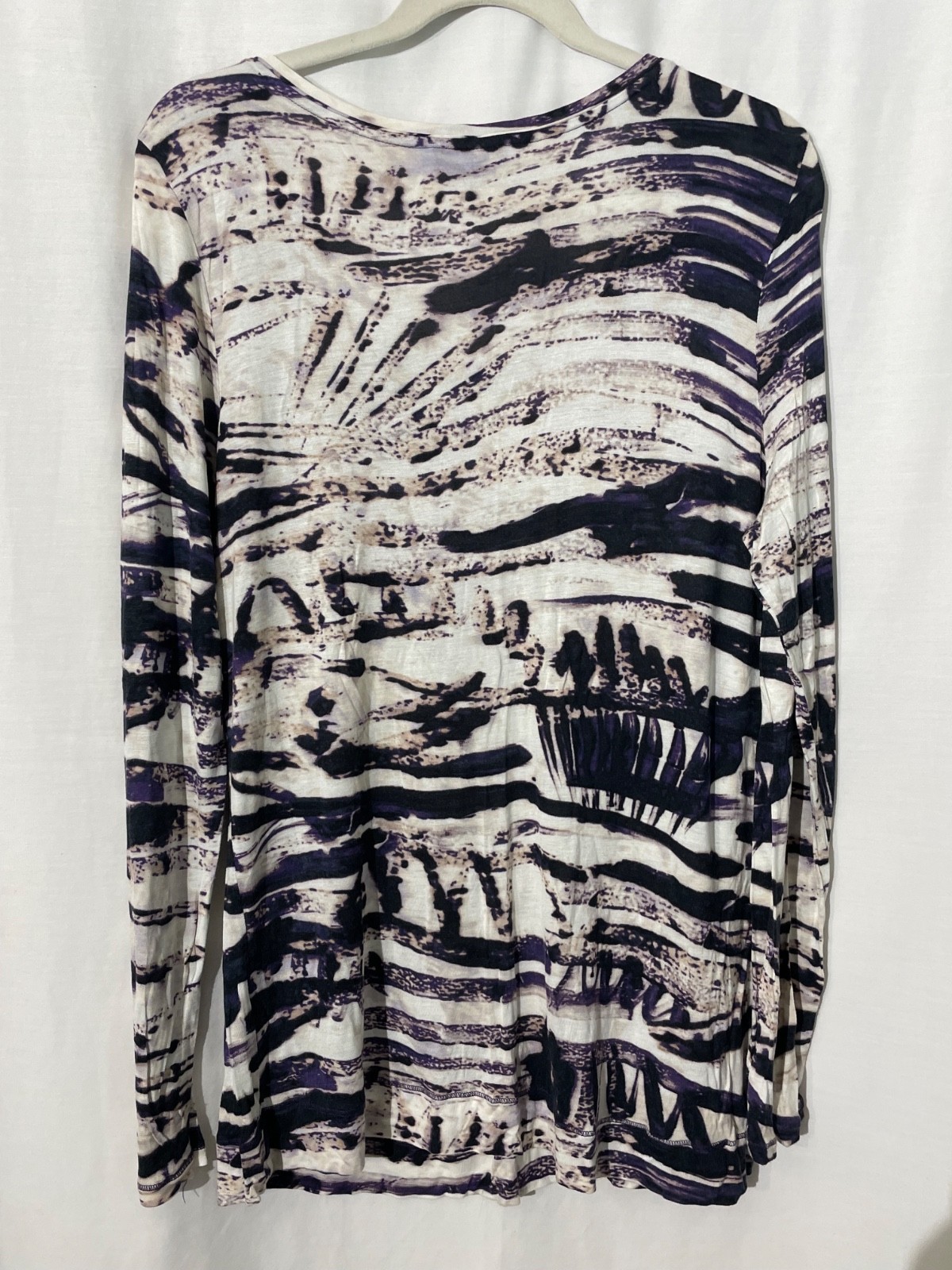 Simply Vera Wang Womens XL Multicolored Long Sleeve Blouse