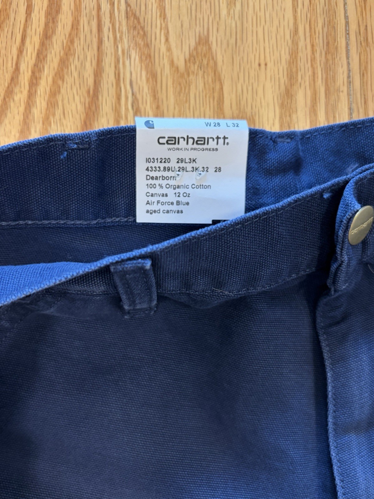 Carhartt WIP Simple Pant Air Force Blue Aged Canvas 28×32 NWT Fast Ship
