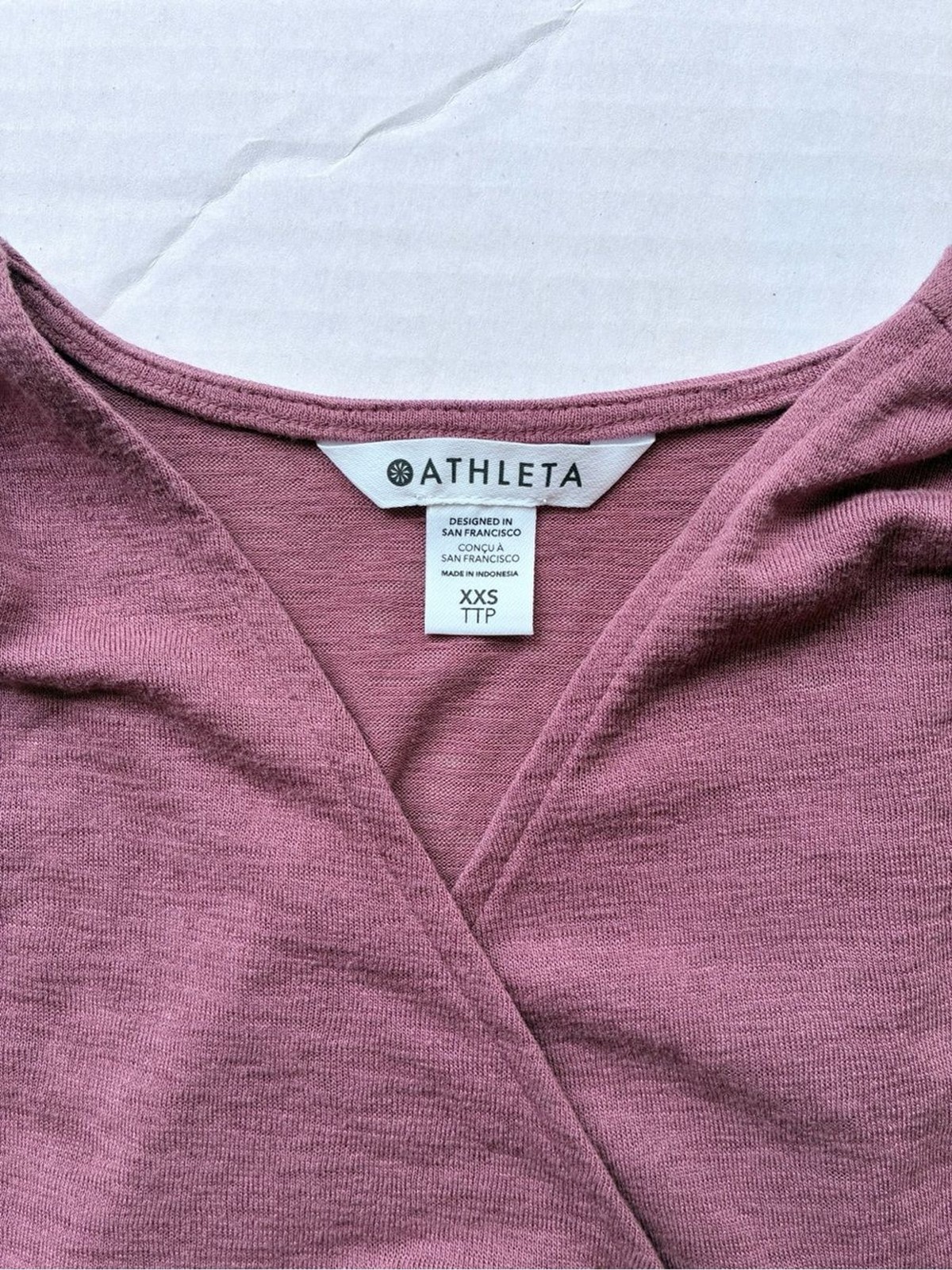 Athleta Breezy Wrap Tank Modal Blend – Women’s XXS- Dark Heather Mauve