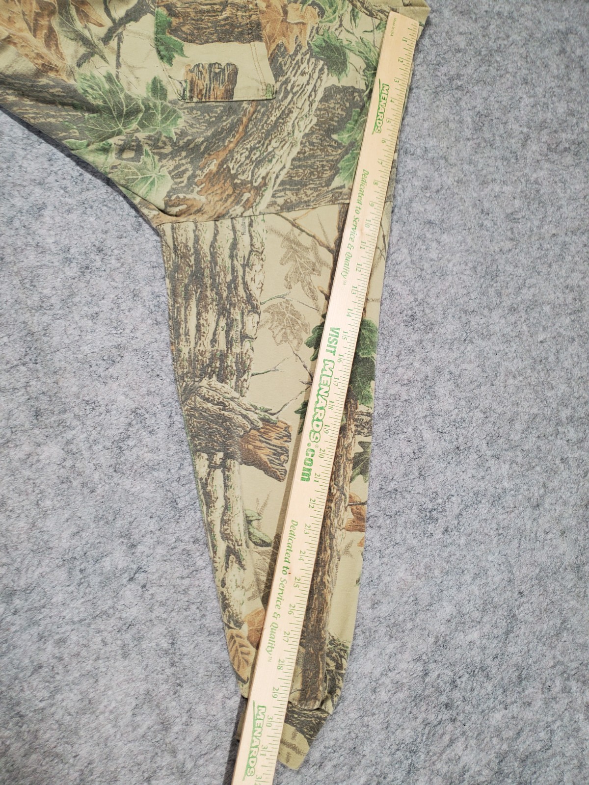 Vintage Jerzees Camo Shirt Mens Size 2XL Mossy Oak Long Sleeve Pocket