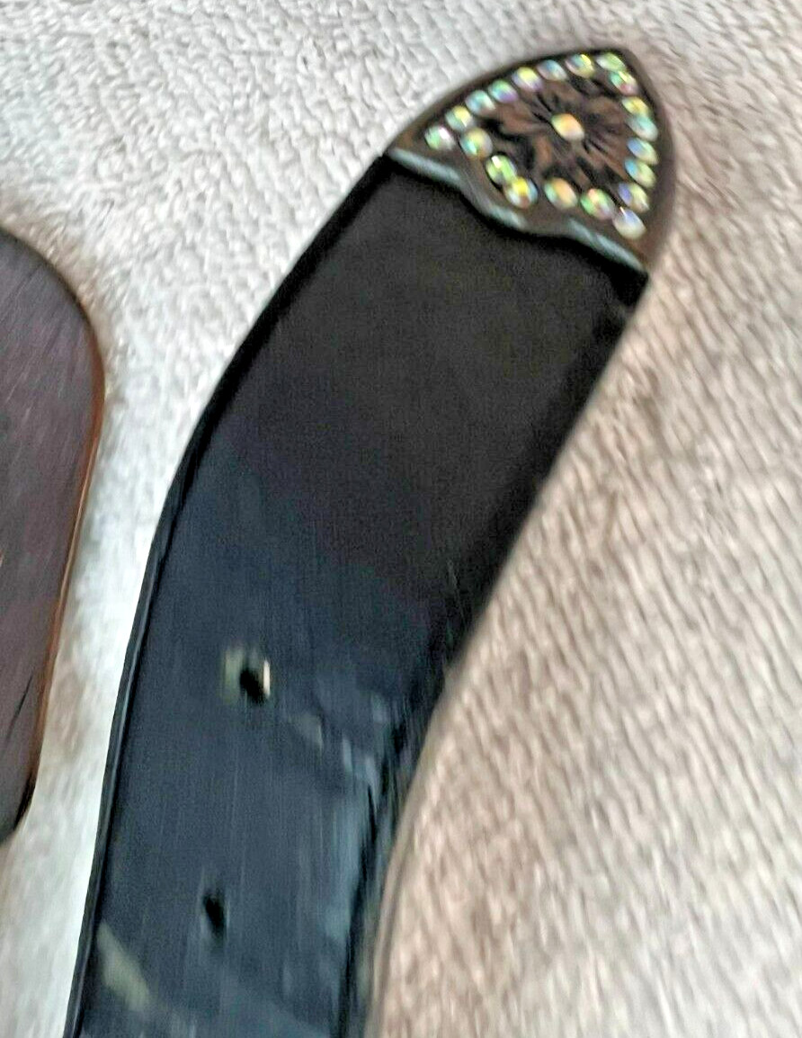 Beaded Belt 2.75″ width size small 39″ not including buckle. rhinestones
