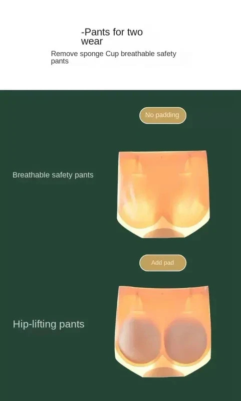 Summer Seamless Bodyshaper Panties Silicone Hip and Raises Butt Pads Push Up