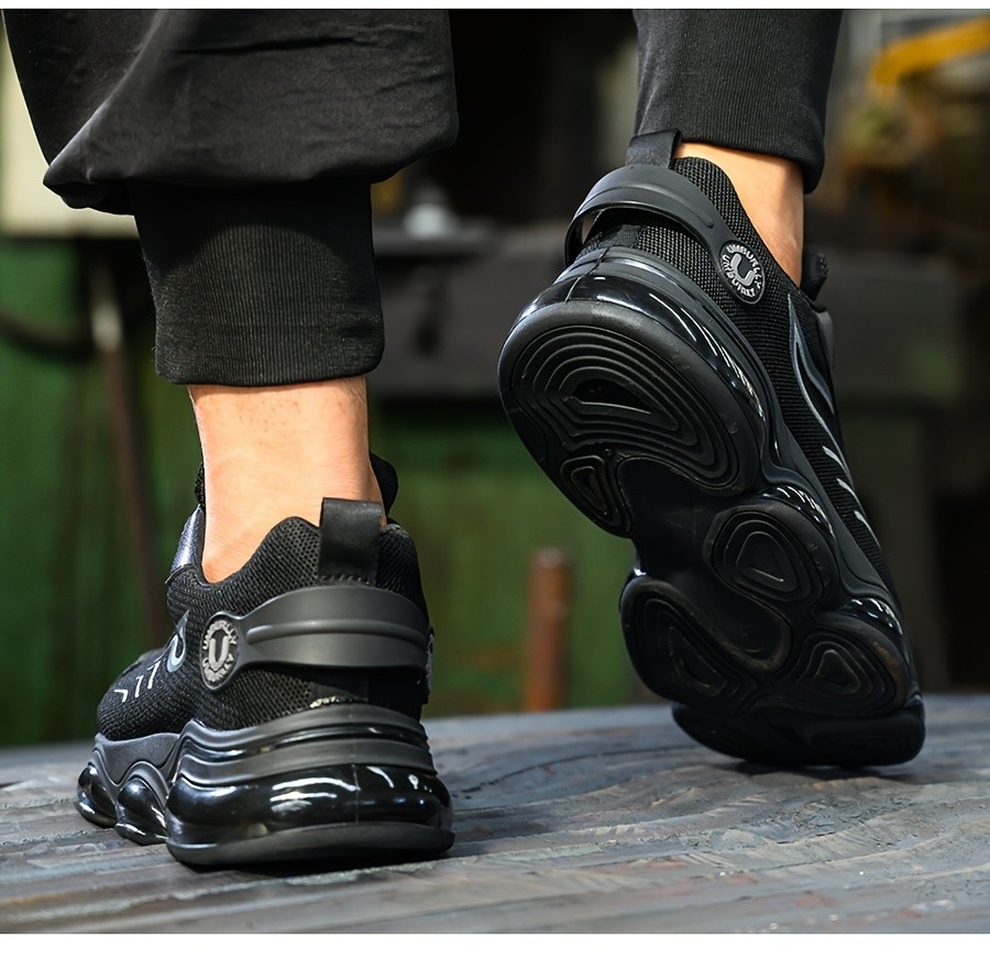 Work Safety Steel Toe Shoes Men Tennis Lightweight Sneakers Slip Indestructible