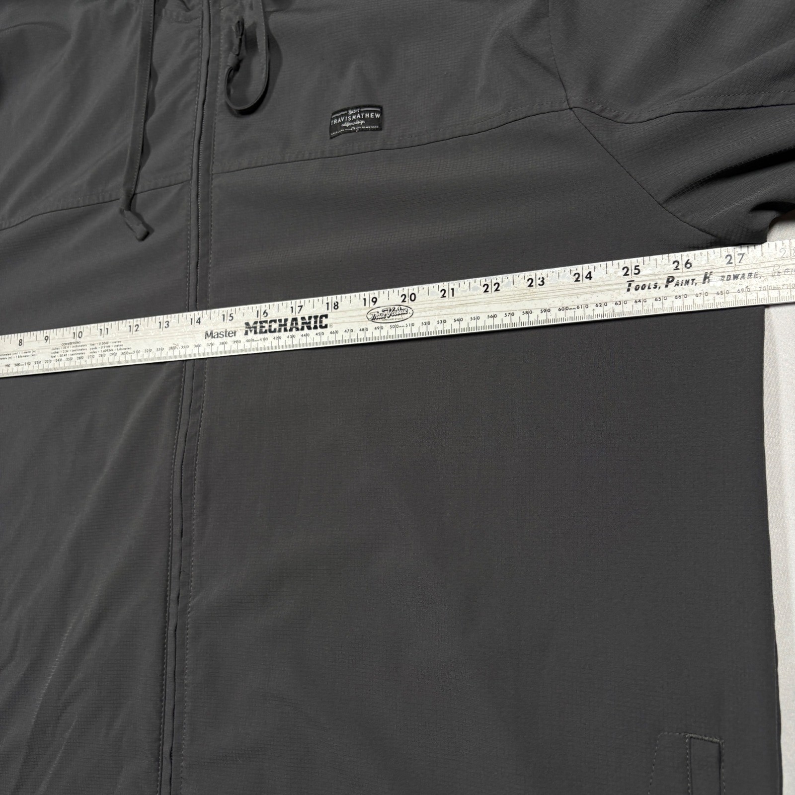TravisMathew Full Zip Hoodie Jacket Mens XXXL Gray Lightweight Performance Golf