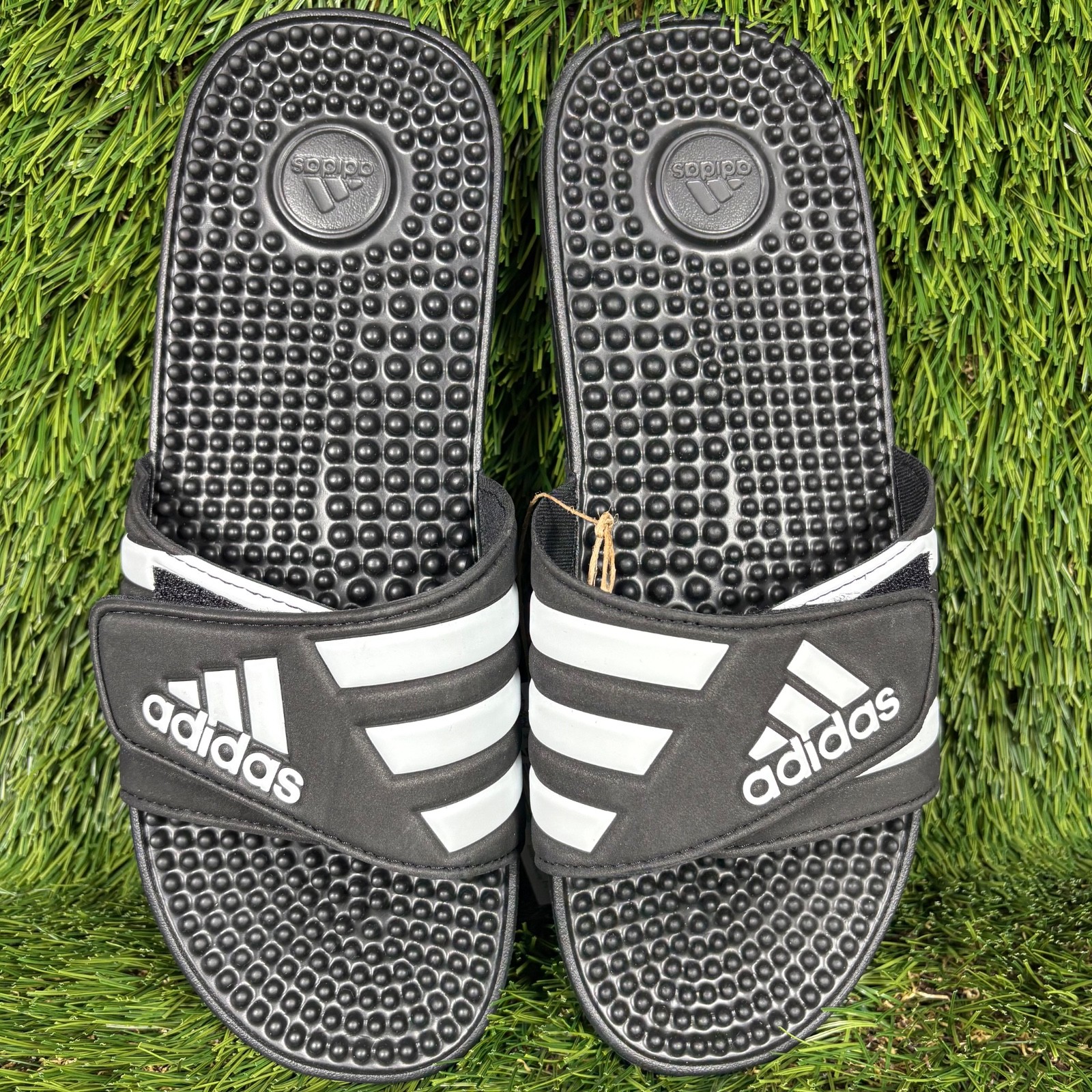 Adidas Adissage Slides Post Workout Massage Slides Black White F35580