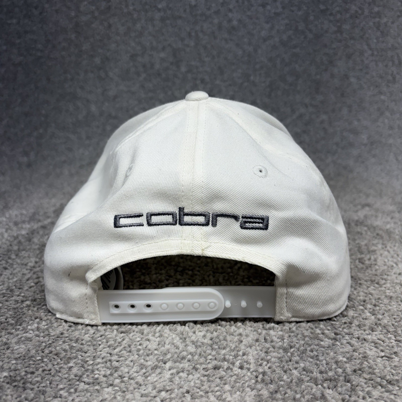 King Cobra F8 Puma Golf Snapback Hat Cap White Grey Tour Adjustable OSFM