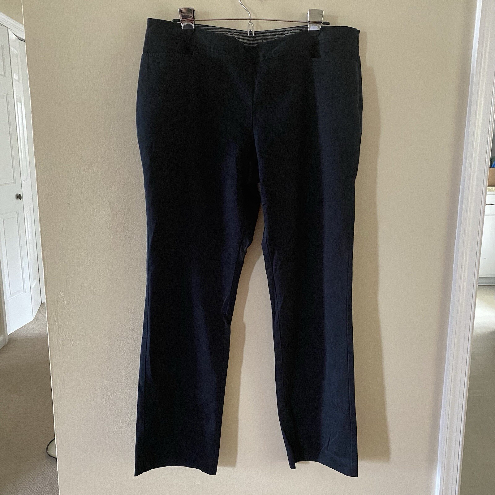 Vintage Mix It Stretch Black Cotton Nylon Spandex Pants Size 16 Side Zip Pockets