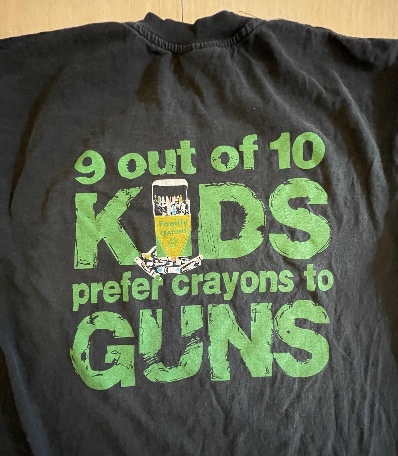 90s Pearl Jam Bootleg Choices T-Shirt L Crayons Not Guns Protest Grunge Tee