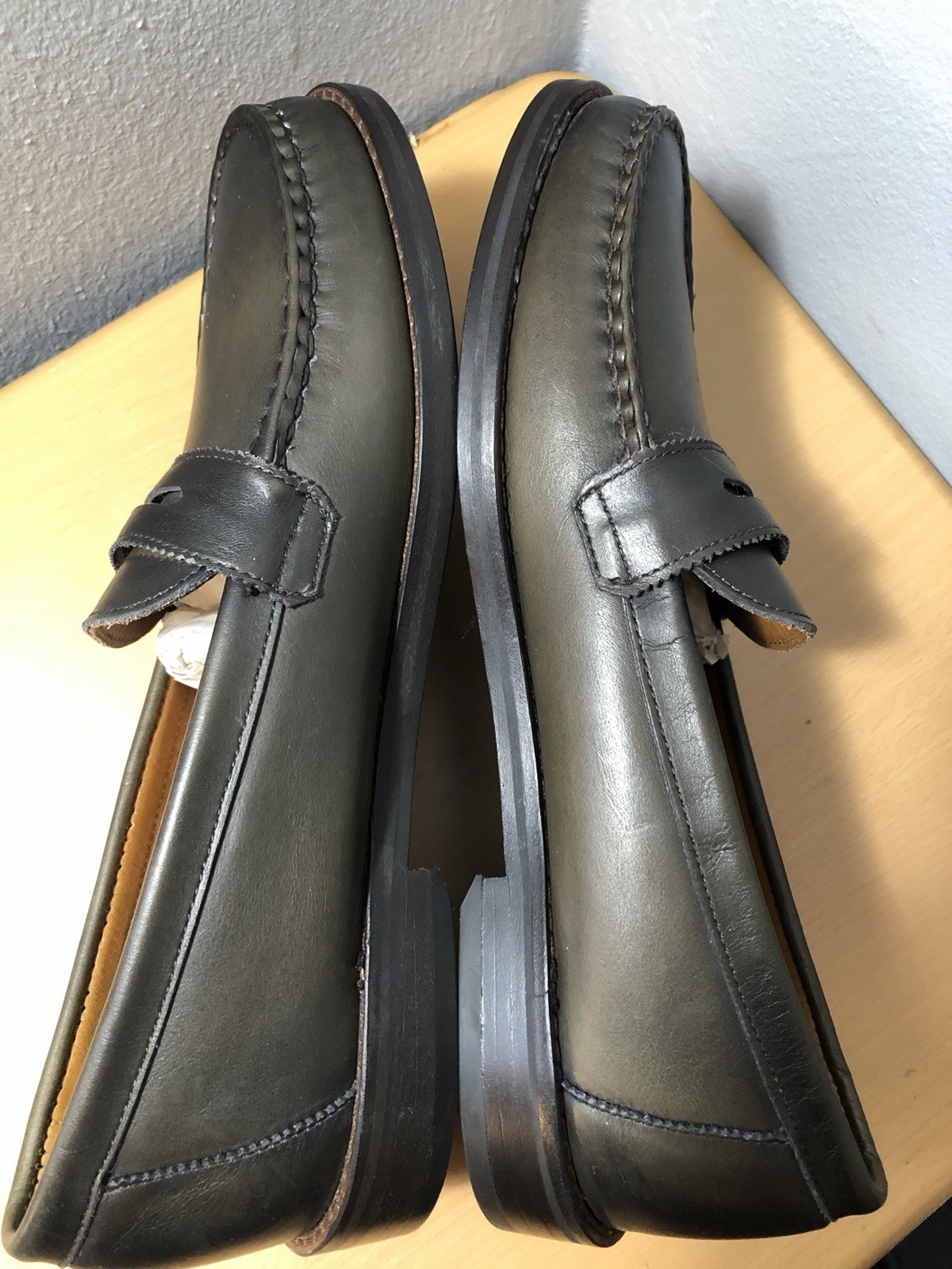 Allen Edmonds Dylan Penny Loafer Burnished Olive Leather Round Toe US 9D Slip-On