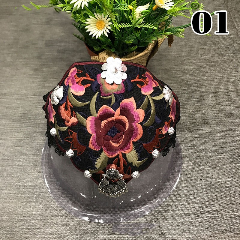 Ethnic Style Embroidery Headband Wide-Brimmed Dance Hair Accessories Props