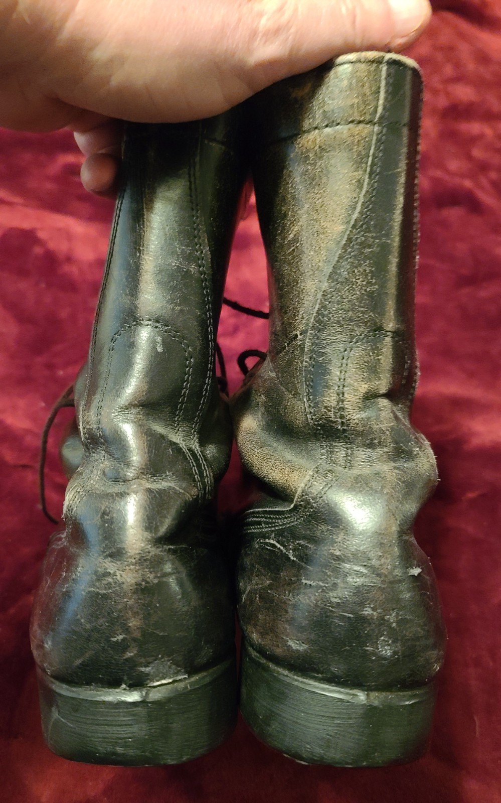 Vietnam era Mens black combat boots size 11 vintage costume punk
